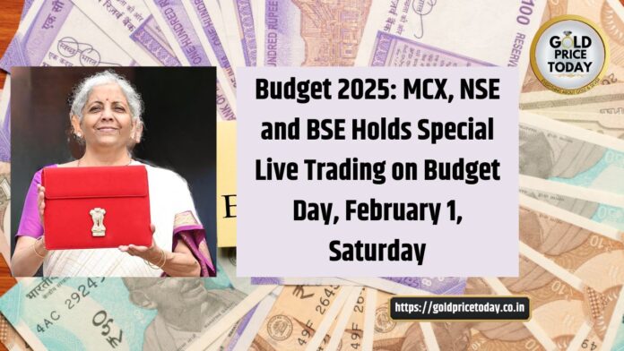 Budget 2025 MCX to Open on Saturday Special Trading
