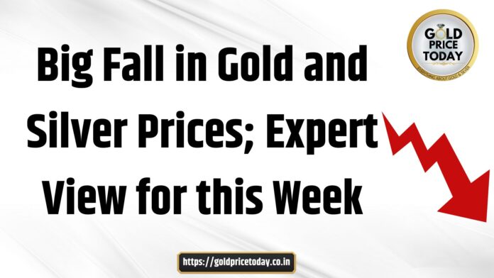 fall in gold and silver prices today