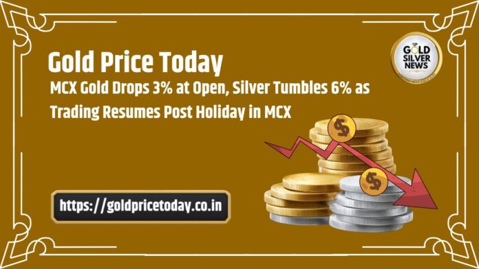 Gold Price Today: MCX Gold Drops 3% at Open, Silver Tumbles 6% as Trading Resumes Post Holiday in MCX