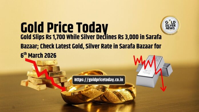 Gold Price Today: Gold Falls Rs 1,700, Silver Drops Rs 3,000 in Sarafa Bazaar; Check Latest Gold and Silver Rates
