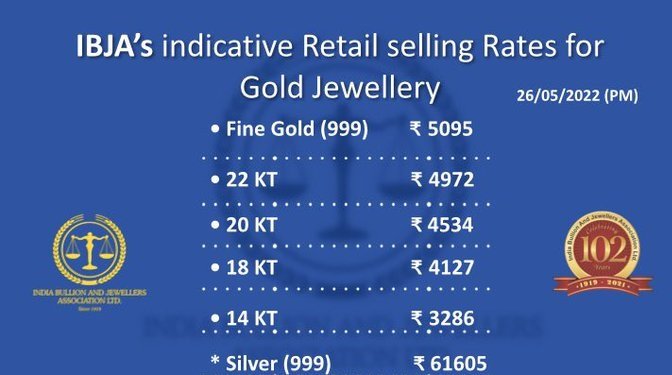 gold jeweller price 26 may