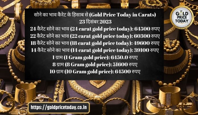 gold price today 23 December 2023