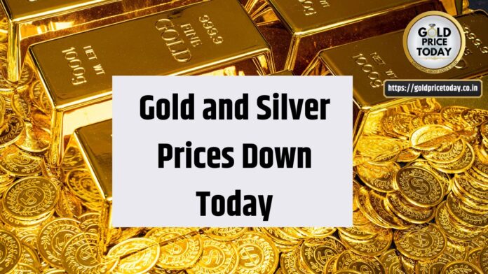 gold silver prices down today